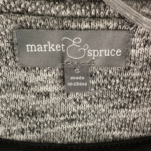 Market & Spruce S Heather Gray Moto Jacket - Picture 5 of 5
